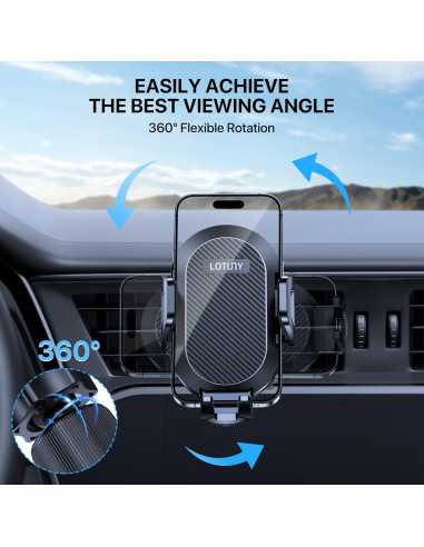 Soporte para Teléfono de Coche Lotuny Ajustable 4-7"