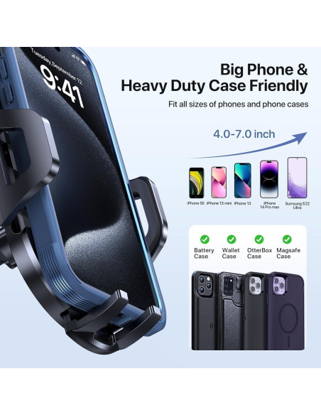 Soporte para Teléfono de Coche Lotuny Ajustable 4-7"