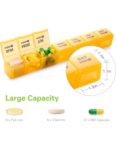 Organizador de Pastillas Mensual BUG HULL 28 Días a Prueba de Humedad 2