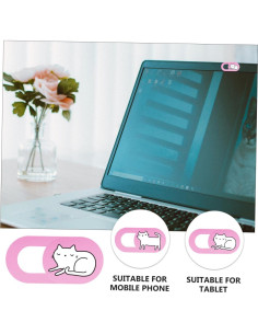 Cubierta de Cámara Happyyami 2 Piezas Rosa Deslizante Privacidad 2