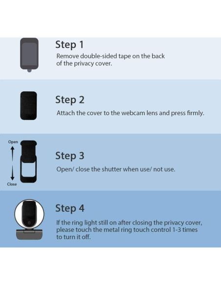 Cámara Web NexiGo N680E 1080P con Luz de Anillo y Micrófono