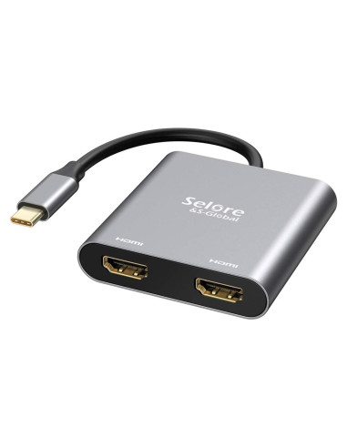 Adaptador USB C a Doble HDMI Selore&S-Global 4K 60Hz