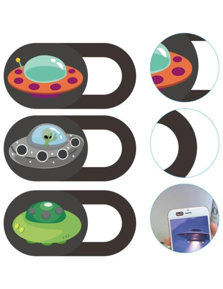 Cubierta de Webcam Deslizante Artibetter Set de 3 Colorido