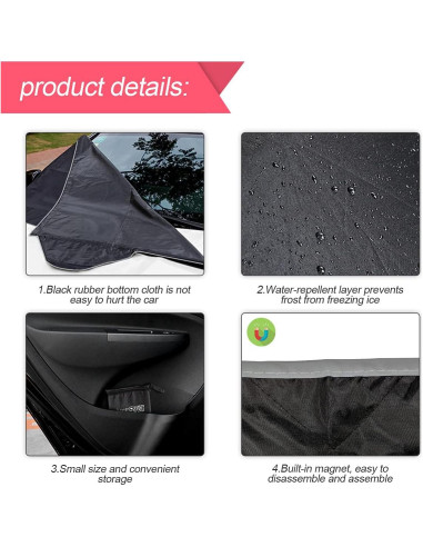 Cubierta de Nieve LoyaForba para Parabrisas - Impermeable 119x198cm