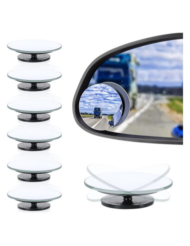6 Espejos Redondos de Punto Ciego Tucnoeu 5 cm Ajustables