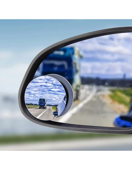 6 Espejos Redondos de Punto Ciego Tucnoeu 5 cm Ajustables