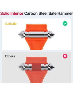 Cortador de Cinturón de Seguridad Luxtude 2 en 1 Naranja 2