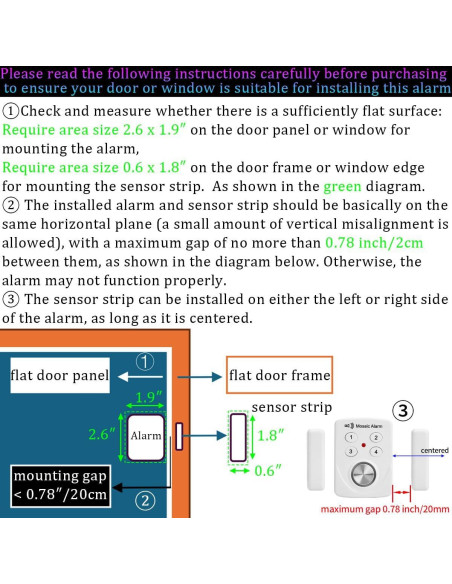 Paquete de 3 Alarmas de Puerta Ventana MH306V 130dB
