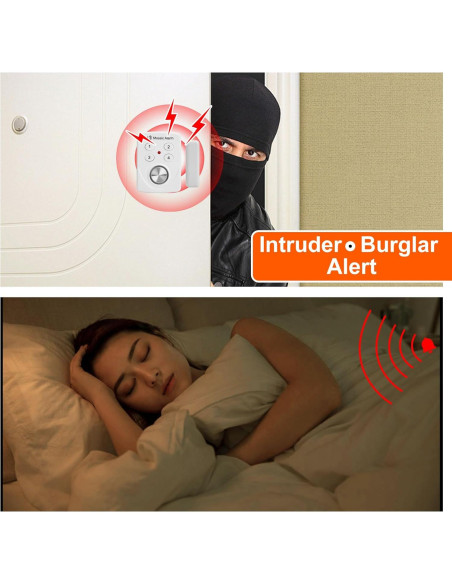 Paquete de 3 Alarmas de Puerta Ventana MH306V 130dB