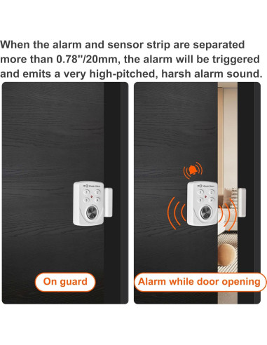 Paquete de 3 Alarmas de Puerta Ventana MH306V 130dB