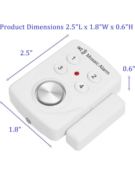 Paquete de 3 Alarmas de Puerta Ventana MH306V 130dB