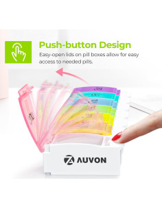 Organizador Semanal de Pastillas AUVON Libre de BPA 7 Días 2