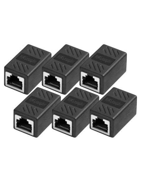 Acoplador Ethernet Hembra a Hembra Menewstart 6 Pack Cat7/Cat6