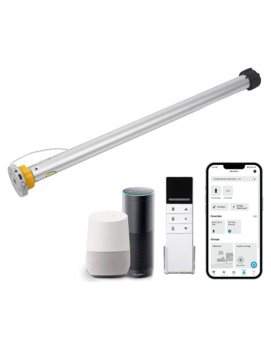 Motor de Cortina Inteligente HUIYEETEX Zigbee 1.5" Recargable