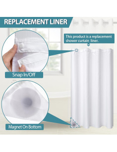 Forro de Cortina de Ducha Conbo Mio 35x54 cm Repelente Agua 2