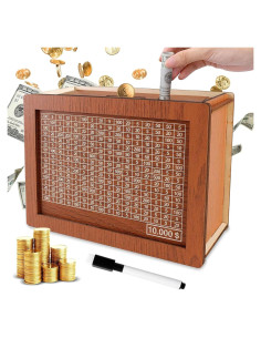 Caja de Ahorro de Madera Harewu 19.9x14.5x7.6cm $10000