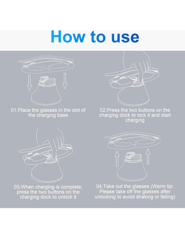 Estación de Carga Magnética HiBloks para Gafas Ray-Ban Meta