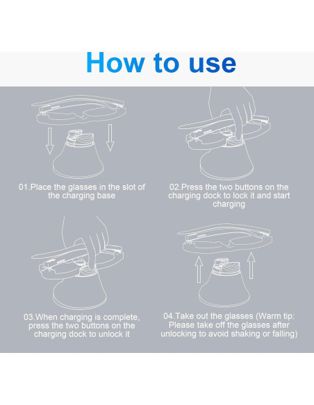 Estación de Carga Magnética HiBloks para Gafas Ray-Ban Meta