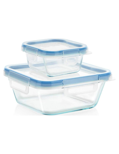 Conjunto de Contenedores de Almacenamiento Snapware 4 Piezas Vidrio Conjunto de Contenedores de Almacenamiento Snapware 4 Piezas Vidrio