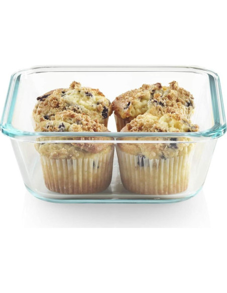 Conjunto de Contenedores de Almacenamiento Snapware 4 Piezas Vidrio Conjunto de Contenedores de Almacenamiento Snapware 4 Piezas Vidrio