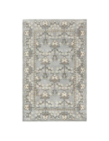 Alfombra de Área Hecha a Mano SOM RUGS 100% Lana Gris 1.83x2.74m