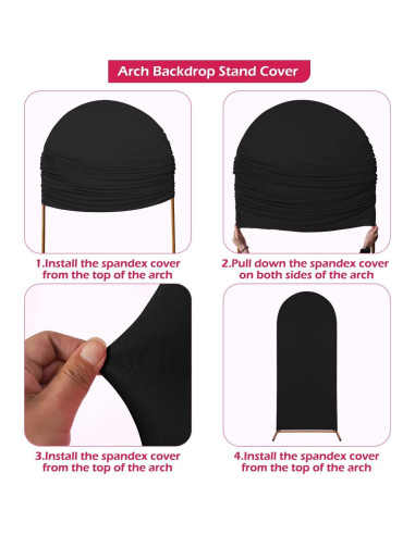 Cubierta de Arco de Boda Vazak 1.22m Spandex Negro