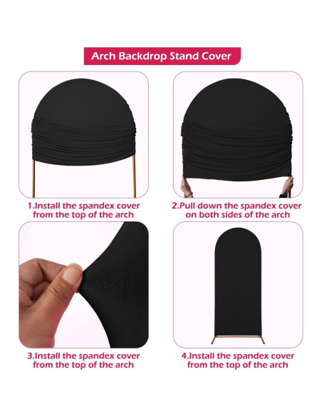 Cubierta de Arco de Boda Vazak 1.22m Spandex Negro