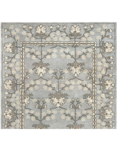 Alfombra de Área Hecha a Mano SOM RUGS 100% Lana Gris 1.83x2.74m