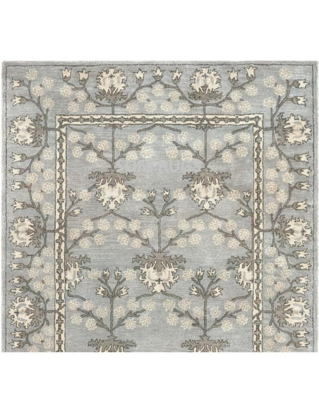 Alfombra de Área Hecha a Mano SOM RUGS 100% Lana Gris 1.83x2.74m