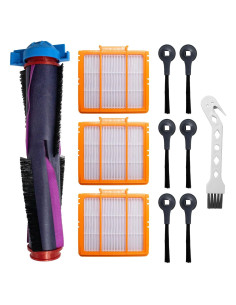 Repuestos para Aspiradora Shark FyndAna RV2820AE - 1 Cepillo, 6 Laterales, 3 Filtros HEPA
