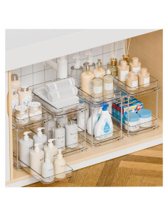 Organizador de Gabinete Yieach 4 Paquetes Acrílico Transparente