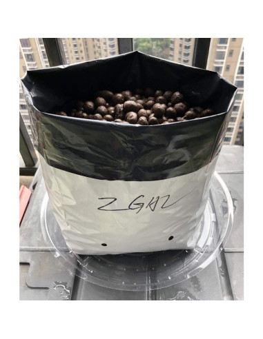 Bolsas de Cultivo HORTIPOTS Negras y Blancas 2 Galones 50 Pzas