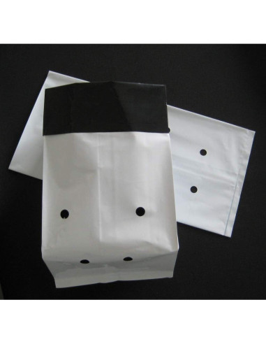 Bolsas de Cultivo HORTIPOTS Negras y Blancas 2 Galones 50 Pzas