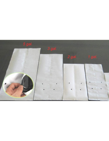 Bolsas de Cultivo HORTIPOTS Negras y Blancas 2 Galones 50 Pzas