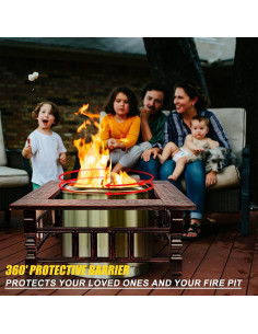 Mesa de Rodeo para Fogata Uniflasy 32" Acero Negro 2