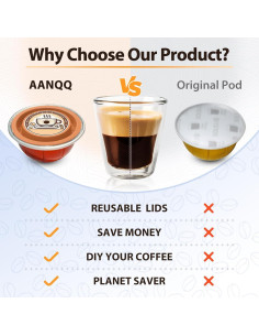 AANQQ Tapas Reutilizables Silicona para Cápsulas Nespresso Vertuo - 3 Pcs 2