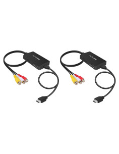 Convertidor RCA a HDMI Tengchi R18, 1080p, Paquete de 2