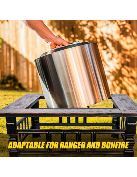 Mesa de Rodeo para Fogata Uniflasy 32" Acero Negro