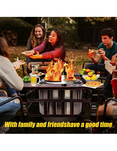 Mesa de Rodeo para Fogata Uniflasy 32" Acero Negro