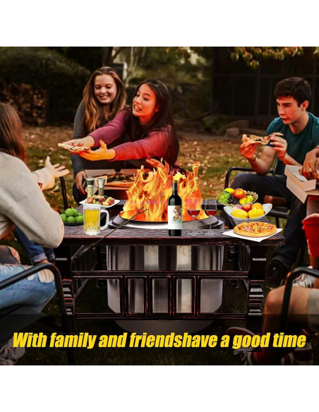 Mesa de Rodeo para Fogata Uniflasy 32" Acero Negro