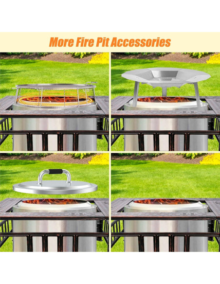 Mesa de Rodeo para Fogata Uniflasy 32" Acero Negro