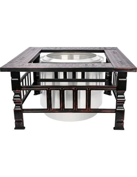 Mesa de Rodeo para Fogata Uniflasy 32" Acero Negro