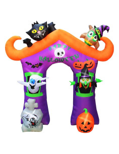 Arco Inflable de Halloween Haunted Hill Farm 3.05m con Luces