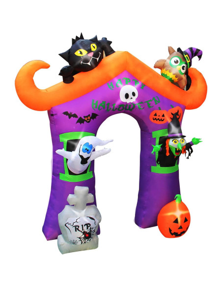 Arco Inflable de Halloween Haunted Hill Farm 3.05m con Luces