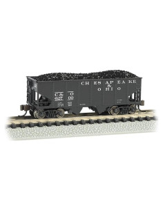 Carro de Tren Bachmann USRA 55-Ton 2-Bay Hopper Escala N