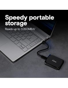 Crucial X9 1TB SSD Portátil USB-C, 1050MB/s, Resistente 2