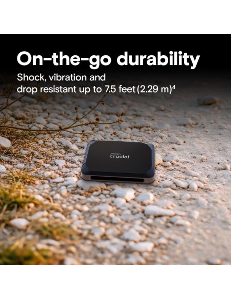 Crucial X9 1TB SSD Portátil USB-C, 1050MB/s, Resistente