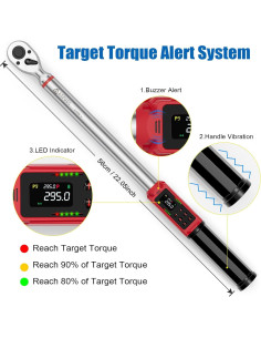 Llave de Torque Digital ANPUDS 1/2" 6-400Nm Precisión 1% 2