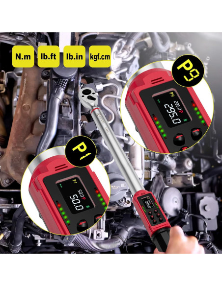 Llave de Torque Digital ANPUDS 1/2" 6-400Nm Precisión 1%