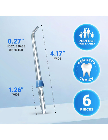 Cabezas de Reemplazo para Flosser de Agua Waterpik - 6 Consejos Clásicos